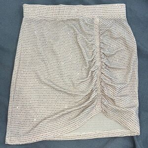 ASOS Mini Skirt Gold Skin toned glitter mini skirt size 6